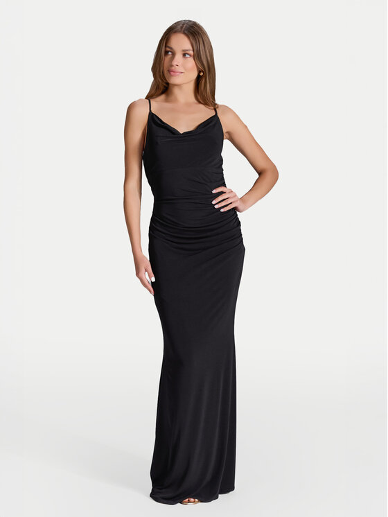 Swing Swing Rochie de seară 5AI02900 Negru Slim Fit