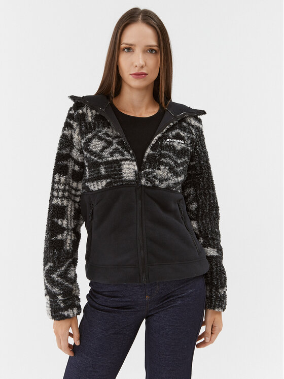Columbia Columbia Demisezoninė striukė Winter Pass™ Sherpa Hooded Full Zip Juoda Regular Fit