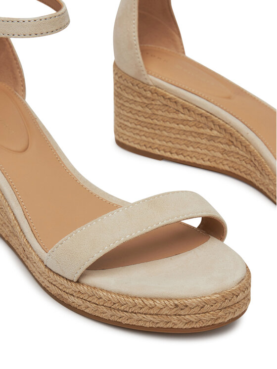 Tommy Hilfiger Tommy Hilfiger Espadrillid Suede Ankle Mid Wedge Espadrille FW0FW08479 Beež