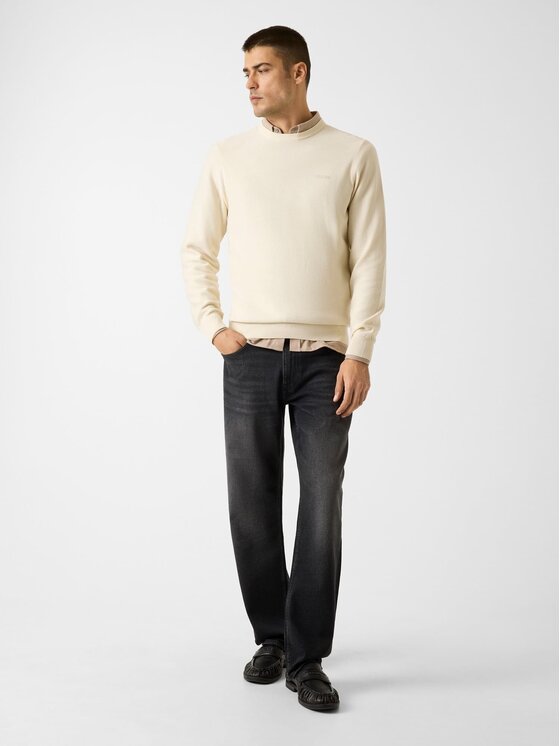 Guess Guess Sweter 180301 Beżowy Classic Fit