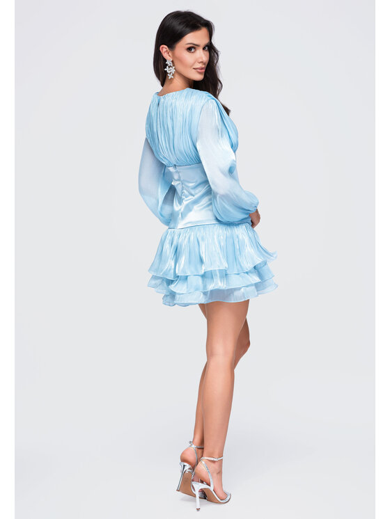 Ombre Ombre Sukienka wieczorowa LA-OM-DLR432 Niebieski Slim Fit