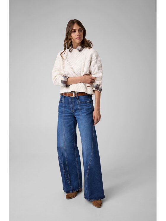 Guess Jeans Guess Jeans Svetr 184171 Bílá Classic Fit