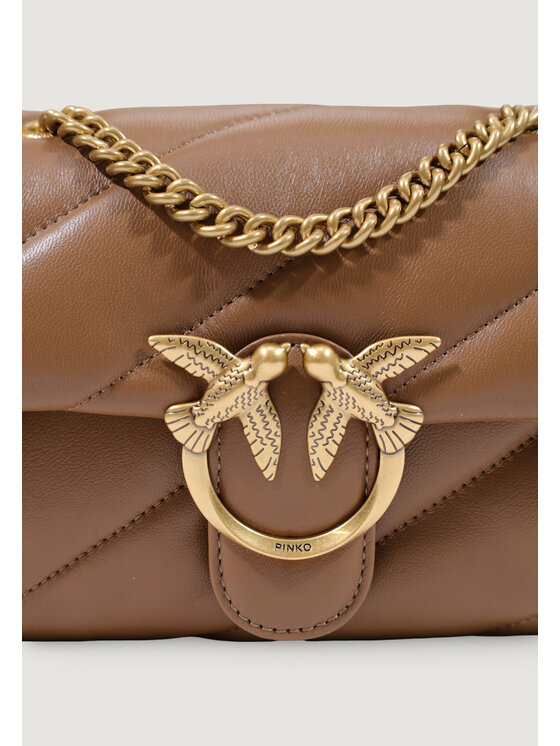PINKO PINKO Τσάντα LOVE PUFF MINI CL SHEEP NAPPA Καφέ