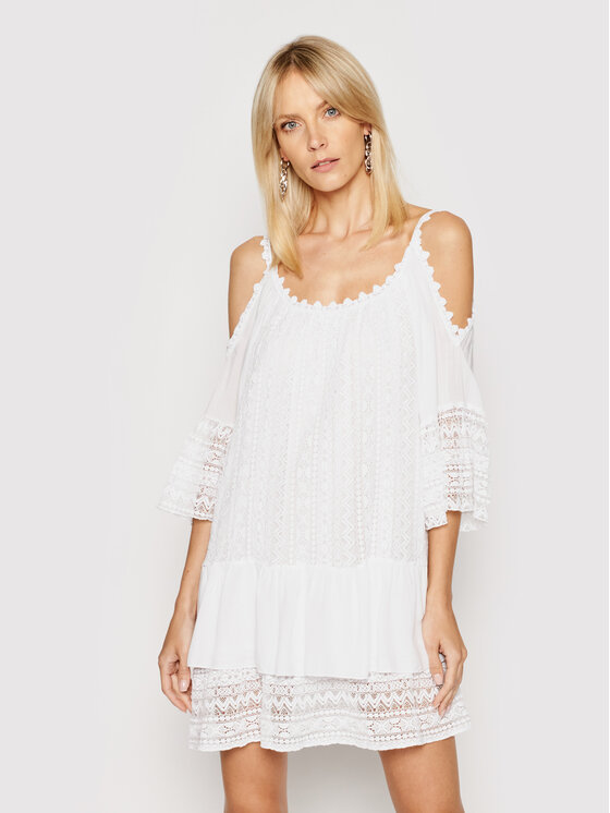 Guess Guess Лятна рокля Dalila W0GK1F WCUZ0 Бял Oversize