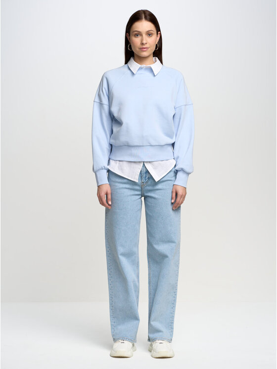 BIG STAR BIG STAR Bluza JEAN_400_170 Błękitny Basic Fit