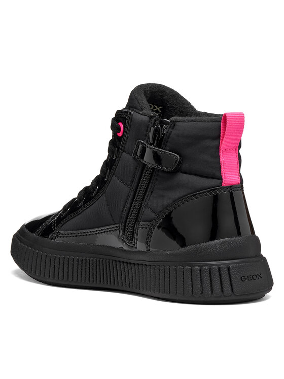Geox Geox Šnurovacia obuv J Laquinny Girl B Abx J661JA 0HHFU C9B8L S Čierna