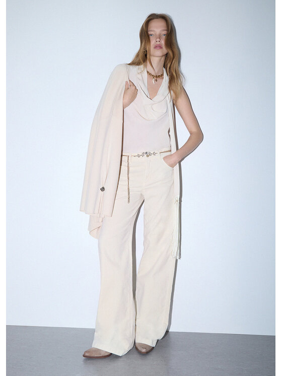 Liu Jo Liu Jo Pantaloni di tessuto UF6088T702A30905 Bianco Regular Fit