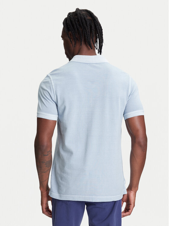 United Colors Of Benetton United Colors Of Benetton Тениска с яка и копчета 3089U302D Син Regular Fit