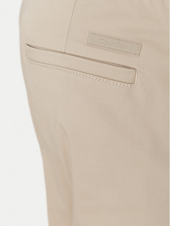 Calvin Klein Calvin Klein Chinosy K10K114104 Beżowy Tapered Fit