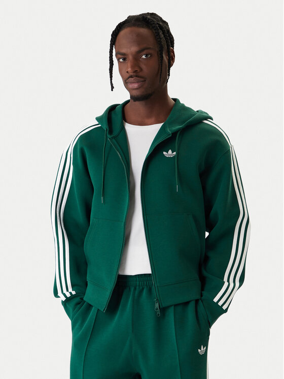 adidas Суитшърт adicolor Spacer KD4085 Зелен Loose Fit
