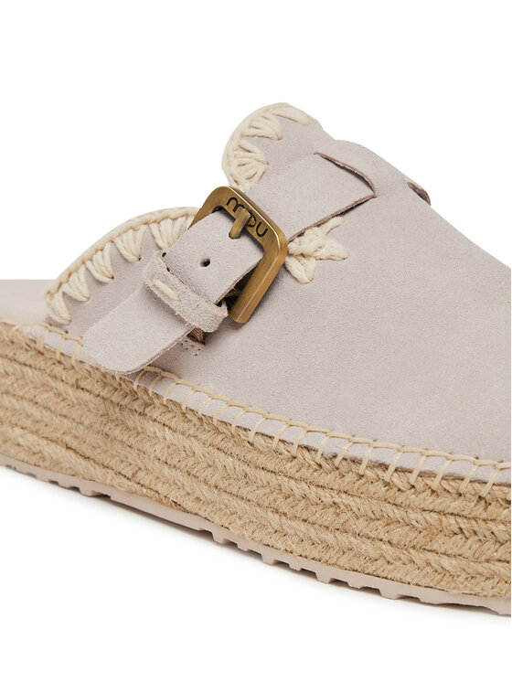 Mou Mou Espadrilles Jute clog plain MU.SW641000A Pelēks