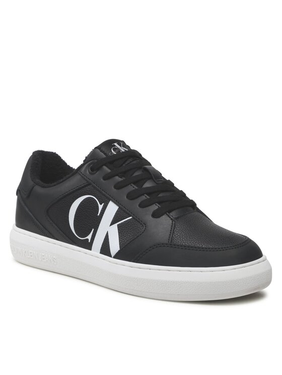 Sneakers Calvin Klein Jeans Casual Cupsole Lth-Pu Mono YM0YM00573 Negru