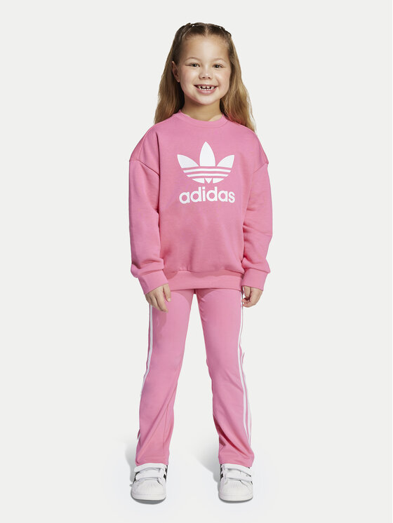 adidas adidas Set bluză și leggings JY3741 Roz Flared Fit