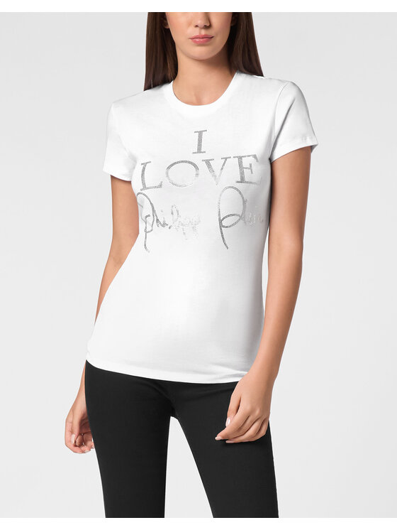 PHILIPP PLEIN PHILIPP PLEIN T-shirt 9447 Bianco Skin Tight Fit