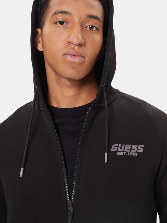 Guess Guess Μπλούζα Z5BQ12 KB3P2 Μαύρο Regular Fit