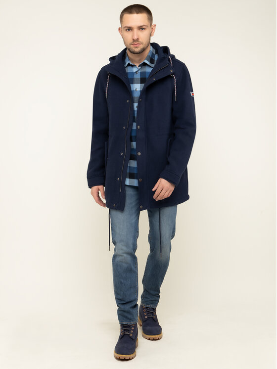 Tommy Jeans Tommy Jeans Parka Tjm Wool DM0DM06913 Dunkelblau Regular Fit