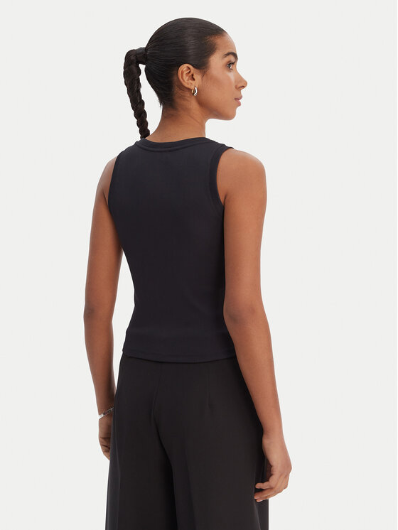 Fracomina Fracomina Топ FP26ST2003J42701 Чорний Slim Fit