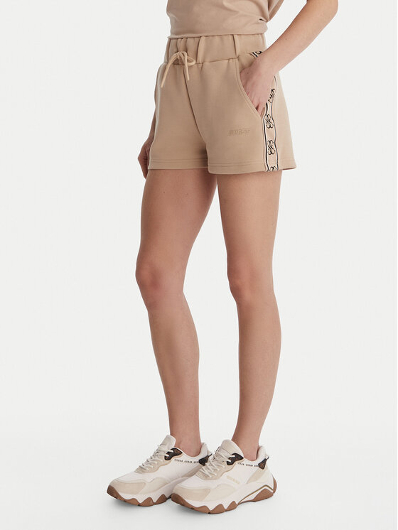 Guess Guess Športové kraťasy V3GD13 KB3P2 Béžová Regular Fit