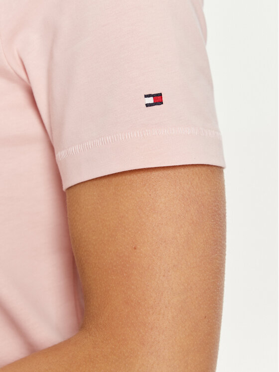 Tommy Hilfiger Tommy Hilfiger Тишърт Script WW0WW42589 Розов Regular Fit