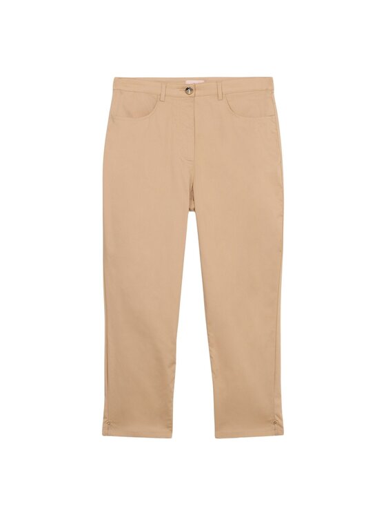 Oltre Oltre Spodnie materiałowe P707R008473N002 Écru Slim Fit