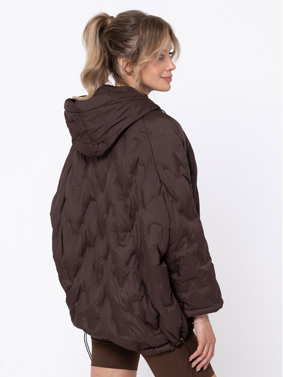 Miss LK Miss LK Kurtka puchowa MISSLKK Brązowy Oversize