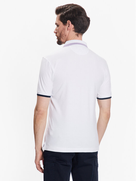 La Martina La Martina Поло VMP006 PK001 Білий Slim Fit