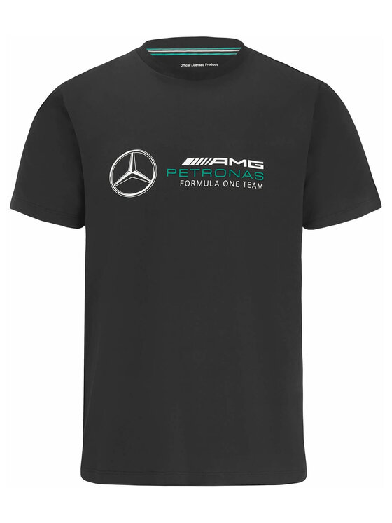 Mercedes AMG Petronas F1 Mercedes AMG Petronas F1 T-Shirt Logo Czarny Regular Fit