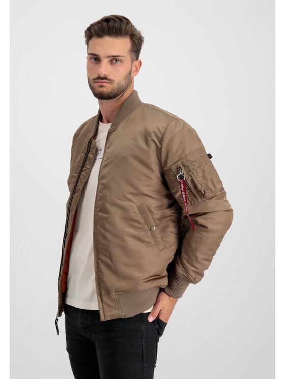 Alpha Industries Alpha Industries Kurtka bomber MA-1 VF 59 Long Vintage Fit Brązowy Slim Fit