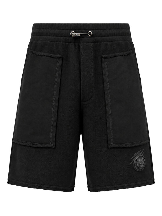 Plein Sport Plein Sport Pantaloncini sportivi 32339 Nero Jogger Fit
