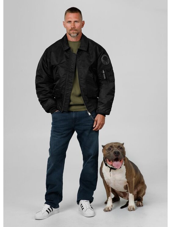 PITBULL PITBULL Kurtka przejściowa Kurtka przejściowa męska CWU L Czarny Regular Fit