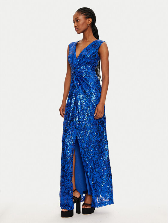 Rinascimento Rinascimento Večernja haljina CFC0121922003 Plava Regular Fit