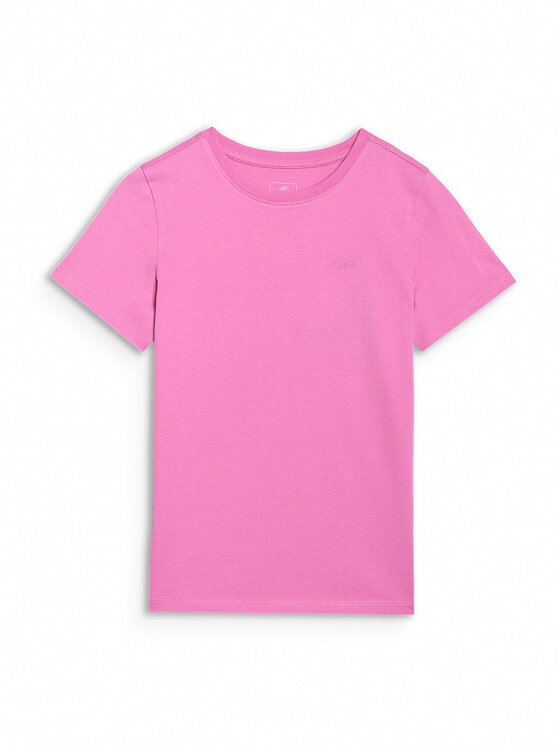 4F 4F T-Shirt BASIC+ Różowy Regular Fit