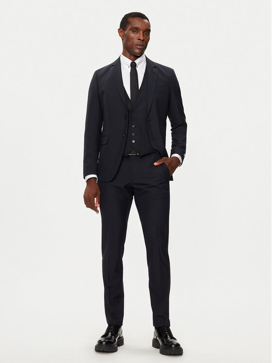 KARL LAGERFELD KARL LAGERFELD Obleka 115244 544008 Mornarsko modra Slim Fit