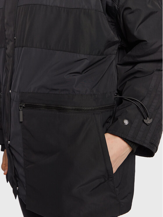 adidas adidas Demisezoninė striukė HM2615 Juoda Loose Fit