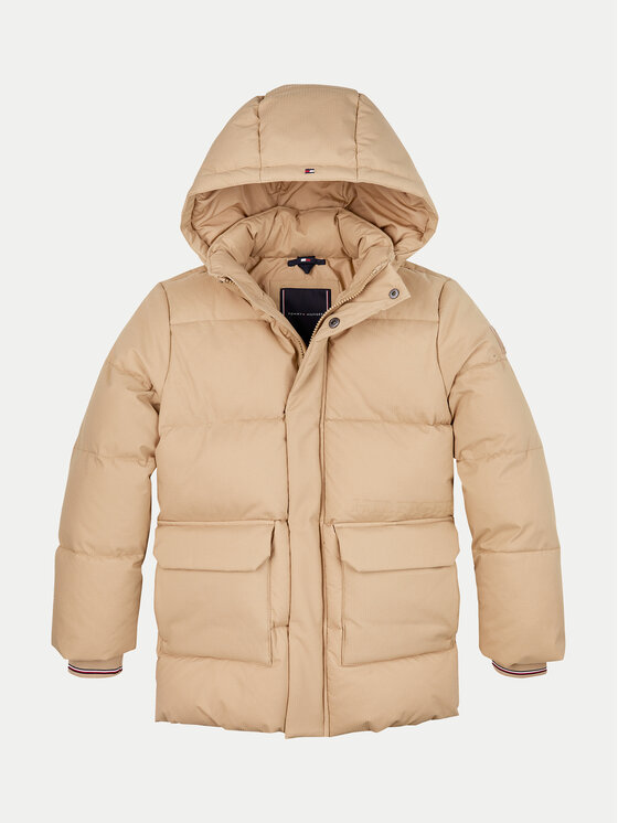 Tommy Hilfiger Tommy Hilfiger Kurtka puchowa KB0KB09401 Beżowy Regular Fit