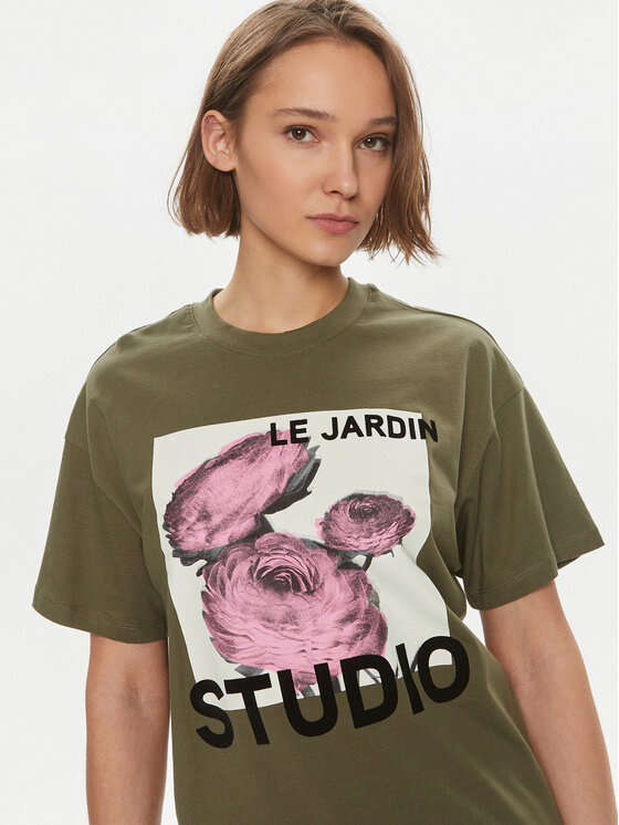 ONLY ONLY T-Shirt Pixie 15316702 Zielony Regular Fit