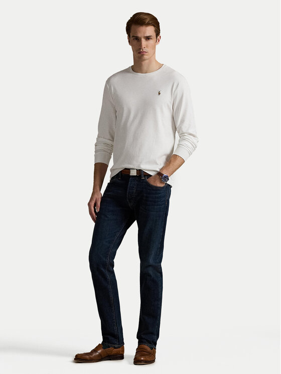 Polo Ralph Lauren Polo Ralph Lauren S dlhými rukávmi 710760121 Biela Slim Fit