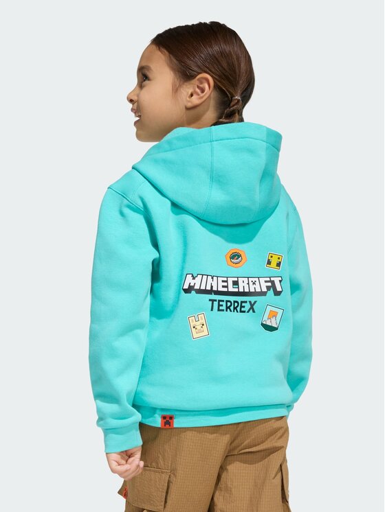 adidas adidas Bluza techniczna Minecraft Turkusowy Regular Fit