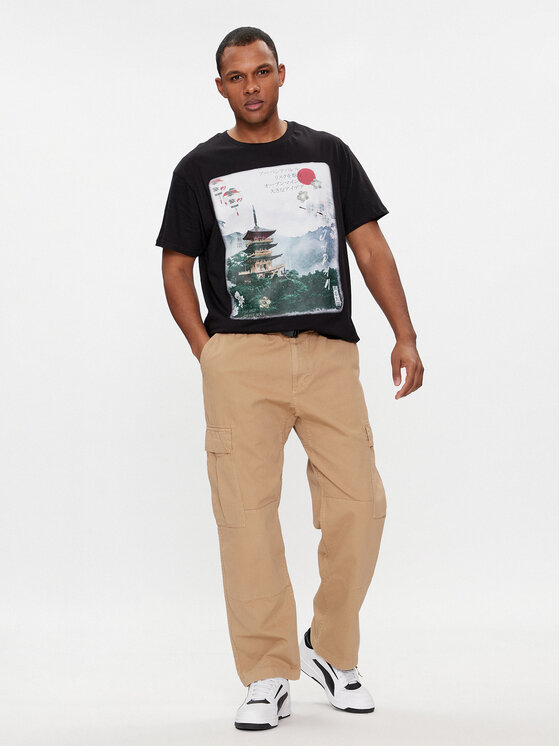 Brave Soul Brave Soul T-shirt MTS-149SAPPORO Crna Straight Fit