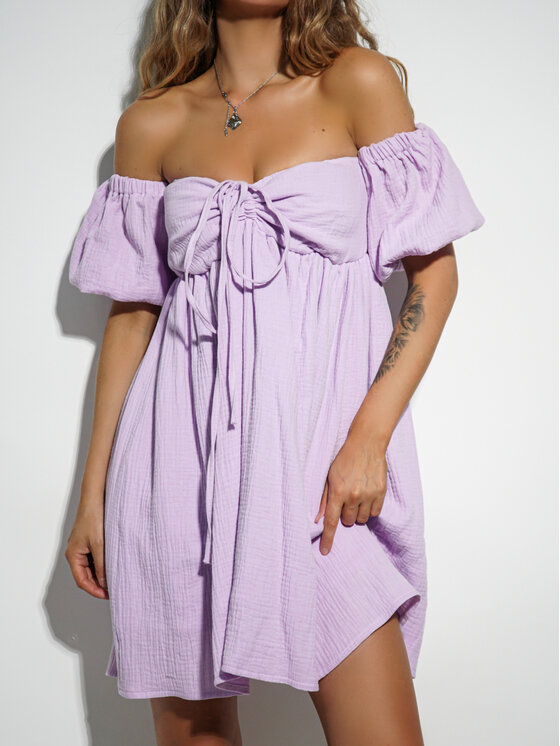 LilaLou LilaLou Sukienka letnia Merida Fioletowy Regular Fit