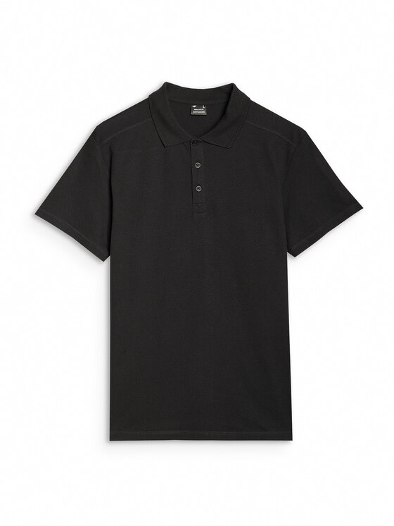 4F 4F Polo MIDSHOP TEXTILE Czarny Regular Fit