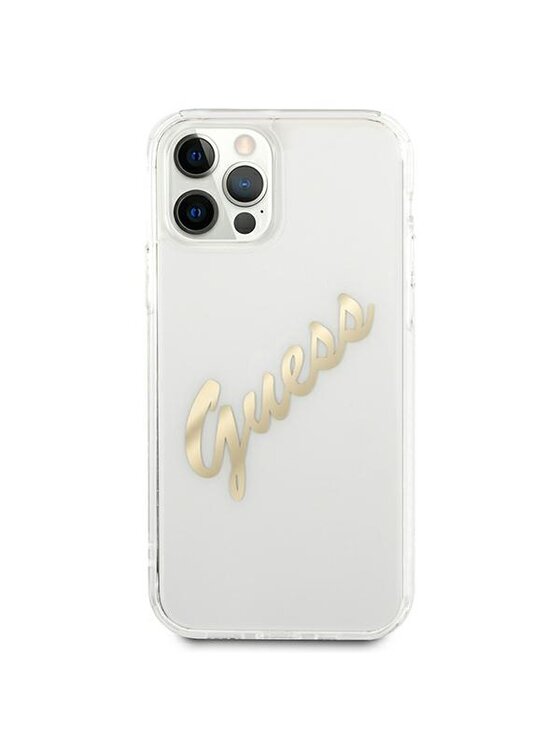Guess Guess Etui na telefon iPhone 12 Pro Max Przezroczysty