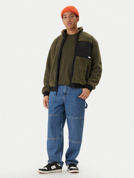 Element Element Fleecová mikina Oak Sherpa ELYJK00224 Kaki Regular Fit