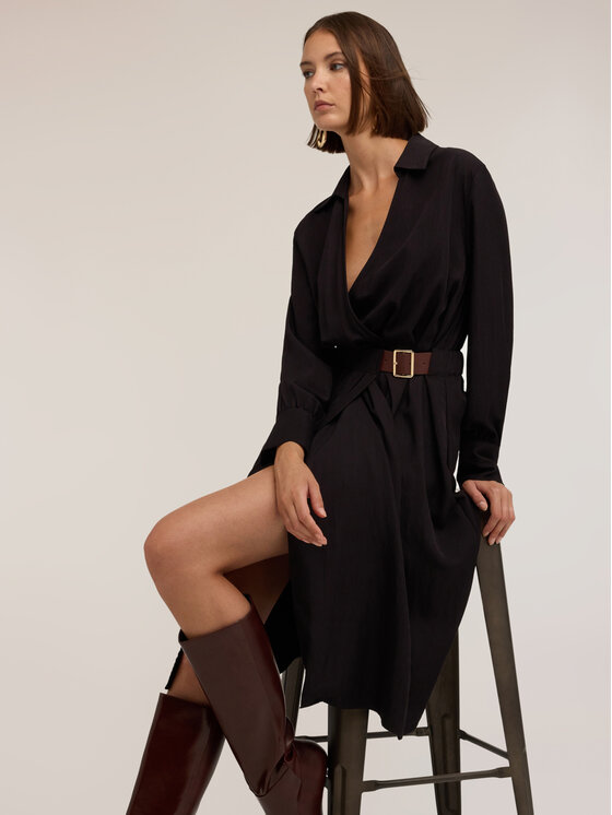 Motivi Motivi Abito da cocktail 7028Q003650N033 Nero A-Line Fit