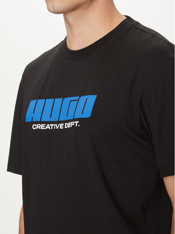 HUGO HUGO Majica Newromi 50542934 Črna Regular Fit