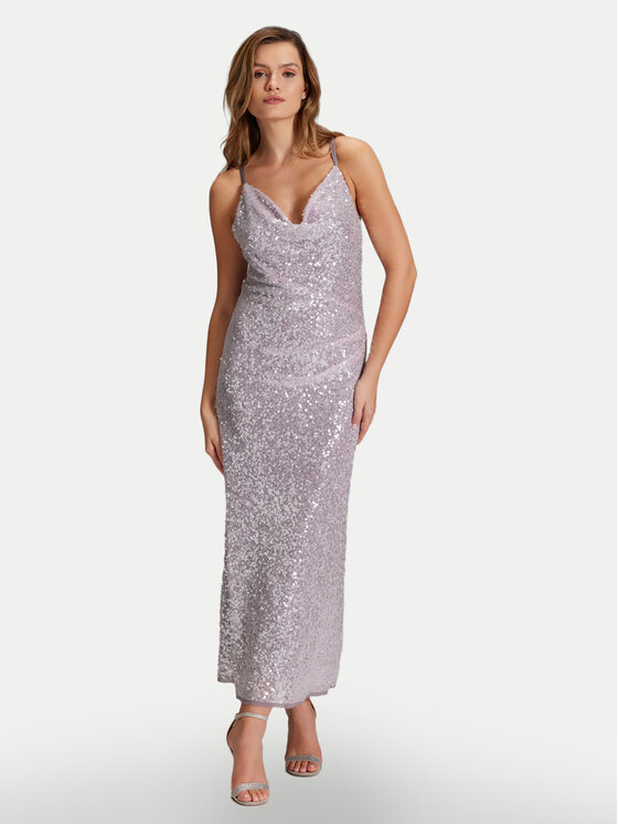 Swing Swing Večerní šaty 5AH15800 Fialová Slim Fit