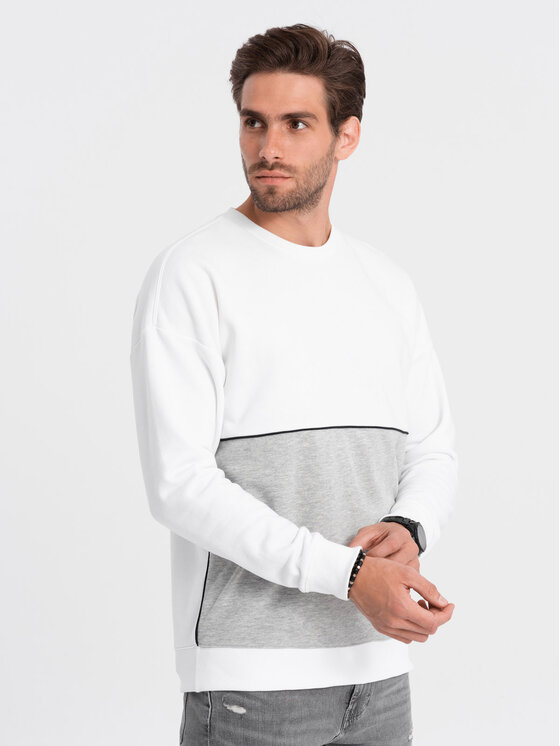 Ombre Ombre Mikina OM-SSNZ-0130 Bílá Oversize