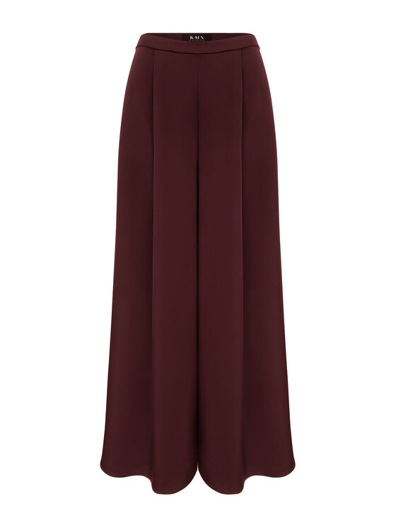 KMX KMX Spodnie materiałowe 809570004 Bordowy Flare Fit