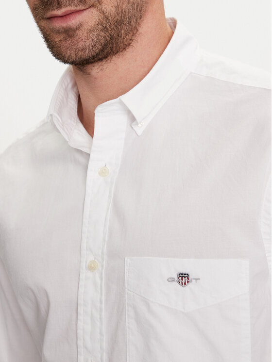 Gant Gant Košulja Poplin 3000100 Bijela Regular Fit