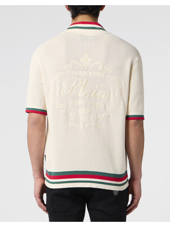 PHILIPP PLEIN PHILIPP PLEIN Polo 30482 Biały Regular Fit